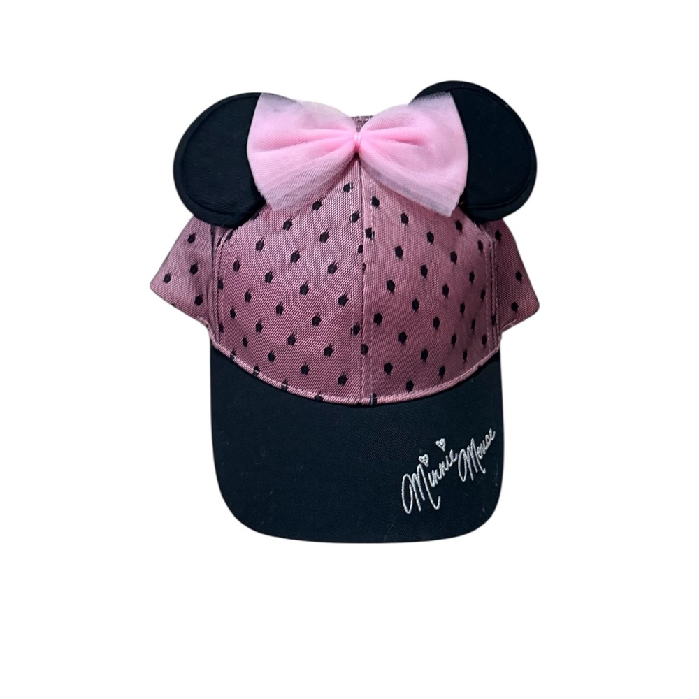 Authentic Disney Parks Pink and Black Minnie Mouse Cap